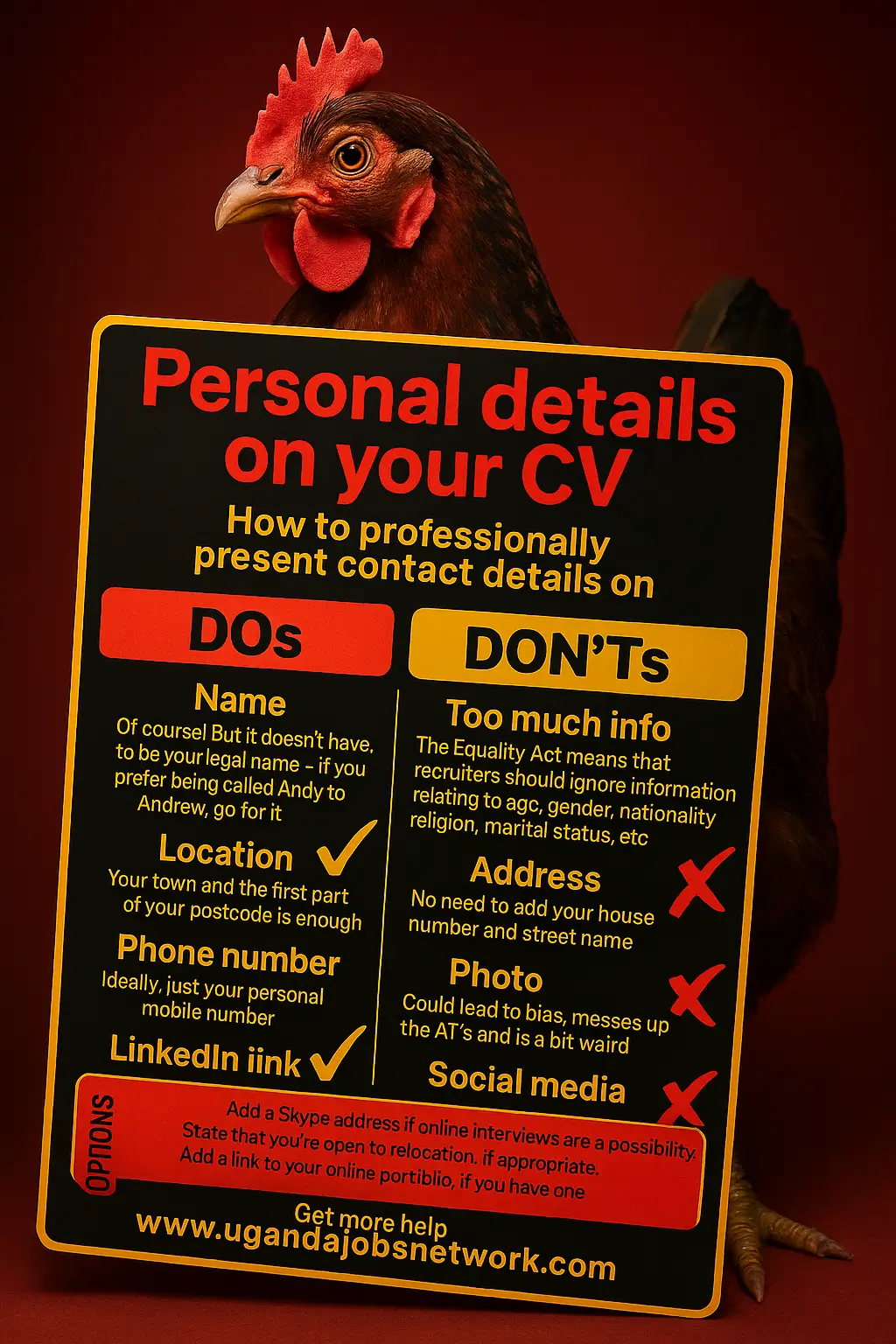 Create Cv – Uganda Jobs Network: Infographic - How To Professionally Present Contact Details On Your Cv