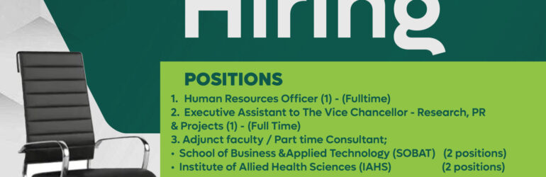 Human Resources Officer Job with – Clarke University Uganda – 10 Open Positions